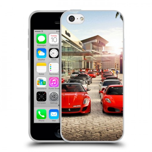 Дизайнерский пластиковый чехол для Iphone 5c Ferrari