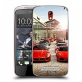 Дизайнерский пластиковый чехол для HTC Desire 500 Ferrari