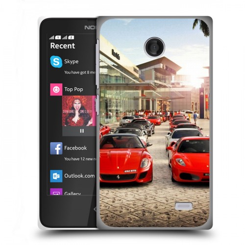 Дизайнерский пластиковый чехол для Nokia X Ferrari