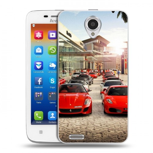 Дизайнерский пластиковый чехол для Lenovo S650 Ideaphone Ferrari