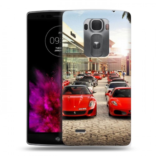 Дизайнерский пластиковый чехол для LG G Flex 2 Ferrari