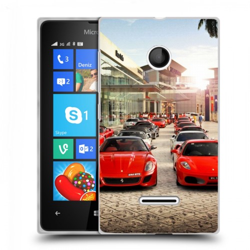 Дизайнерский пластиковый чехол для Microsoft Lumia 435 Ferrari