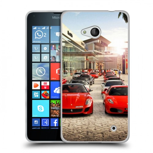 Дизайнерский пластиковый чехол для Microsoft Lumia 640 Ferrari