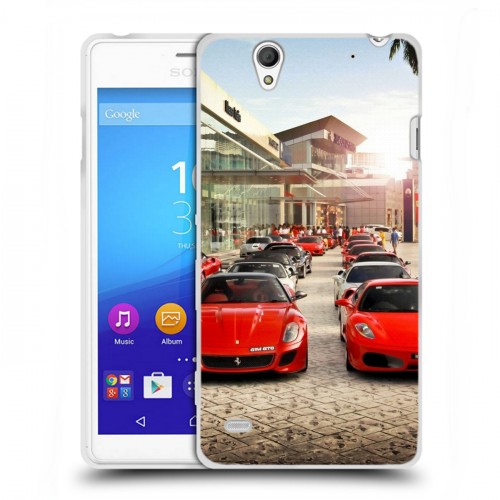 Дизайнерский пластиковый чехол для Sony Xperia C4 Ferrari