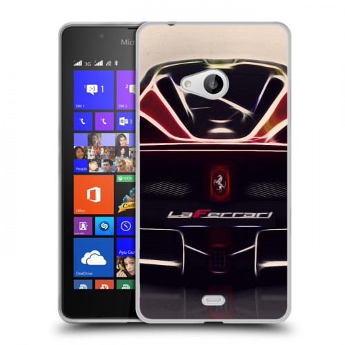 Дизайнерский пластиковый чехол для Microsoft Lumia 540 Ferrari