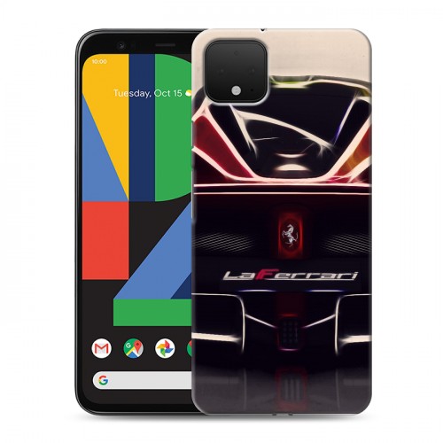 Дизайнерский пластиковый чехол для Google Pixel 4 Ferrari