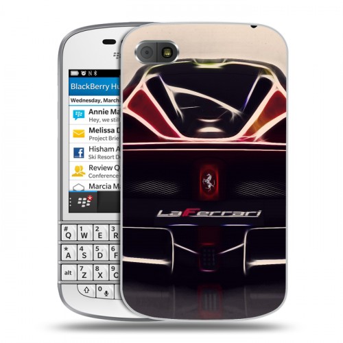 Дизайнерский пластиковый чехол для BlackBerry Q10 Ferrari