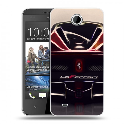 Дизайнерский пластиковый чехол для HTC Desire 300 Ferrari