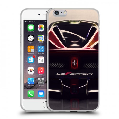 Дизайнерский силиконовый чехол для Iphone 6 Plus/6s Plus Ferrari