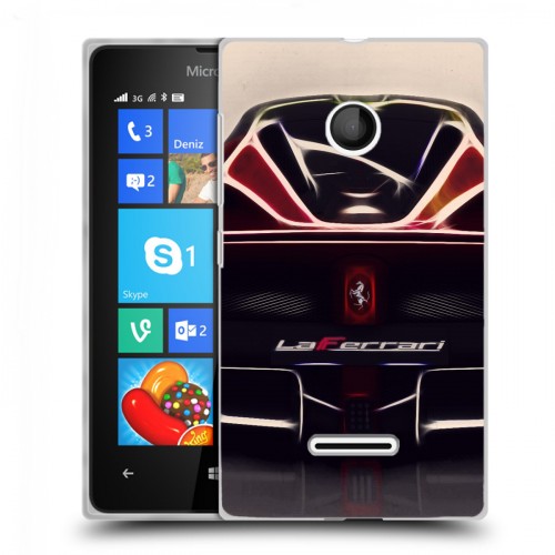 Дизайнерский пластиковый чехол для Microsoft Lumia 435 Ferrari