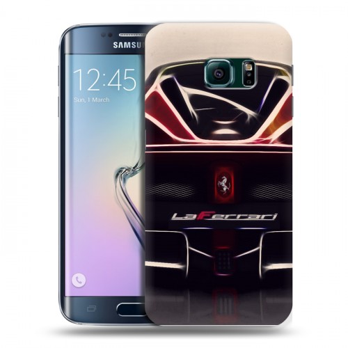 Дизайнерский пластиковый чехол для Samsung Galaxy S6 Edge Ferrari