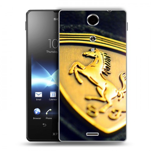 Дизайнерский пластиковый чехол для Sony Xperia TX Ferrari