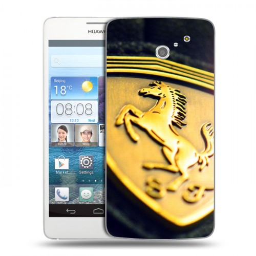 Дизайнерский пластиковый чехол для Huawei Ascend D2 Ferrari