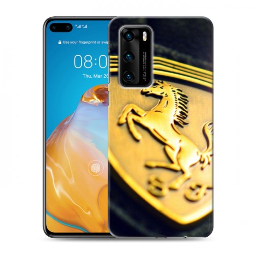 Дизайнерский пластиковый чехол для Huawei P40 Ferrari