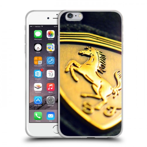 Дизайнерский силиконовый чехол для Iphone 6 Plus/6s Plus Ferrari