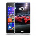 Дизайнерский пластиковый чехол для Microsoft Lumia 540 Ferrari