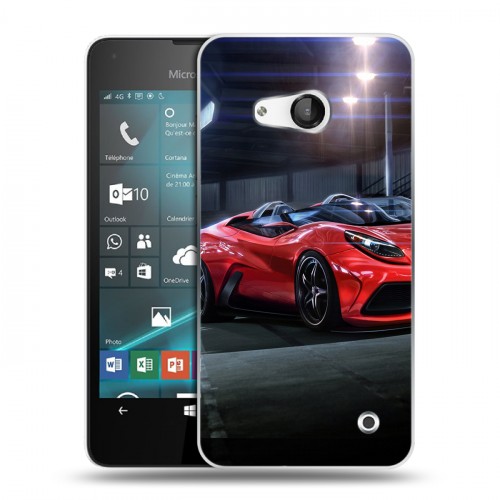 Дизайнерский пластиковый чехол для Microsoft Lumia 550 Ferrari