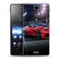 Дизайнерский пластиковый чехол для Sony Xperia TX Ferrari