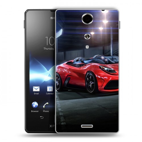 Дизайнерский пластиковый чехол для Sony Xperia TX Ferrari