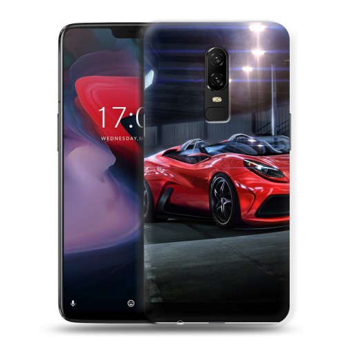 Дизайнерский пластиковый чехол для OnePlus 6 Ferrari