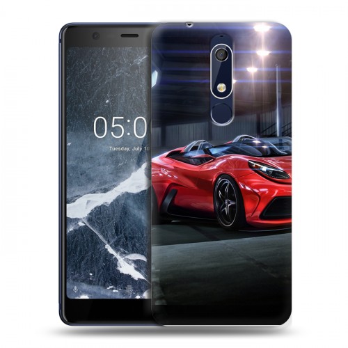 Дизайнерский пластиковый чехол для Nokia 5.1 Ferrari