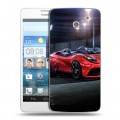 Дизайнерский пластиковый чехол для Huawei Ascend D2 Ferrari