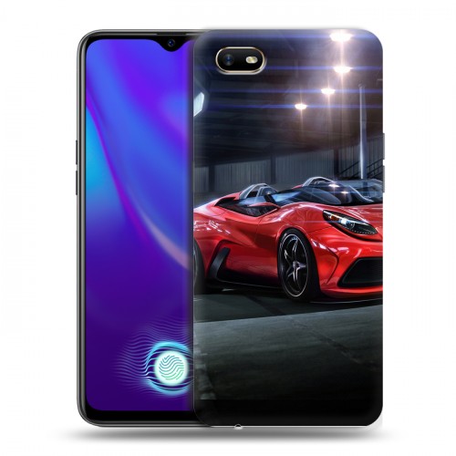 Дизайнерский силиконовый с усиленными углами чехол для OPPO A1k Ferrari