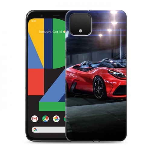 Дизайнерский пластиковый чехол для Google Pixel 4 Ferrari