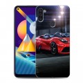 Дизайнерский пластиковый чехол для Samsung Galaxy M11 Ferrari