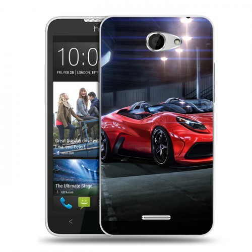 Дизайнерский пластиковый чехол для HTC Desire 516 Ferrari