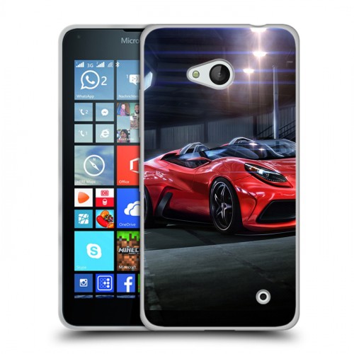 Дизайнерский пластиковый чехол для Microsoft Lumia 640 Ferrari