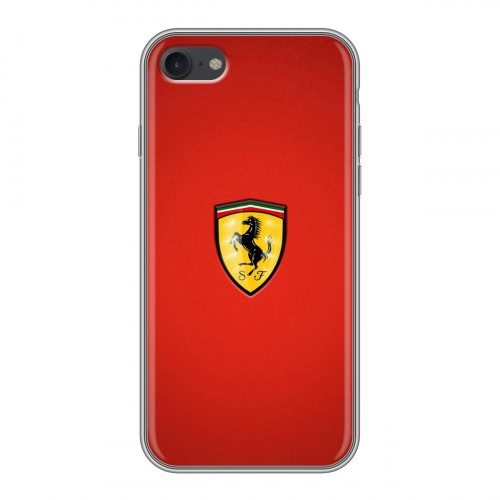 Дизайнерский силиконовый чехол для Iphone 7 Ferrari