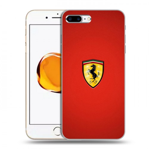 Дизайнерский пластиковый чехол для Iphone 7 Plus / 8 Plus Ferrari
