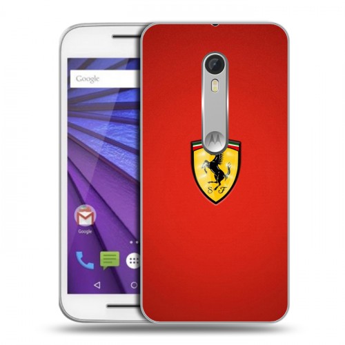 Дизайнерский пластиковый чехол для Lenovo Moto G Ferrari