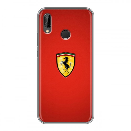 Дизайнерский силиконовый чехол для Huawei P20 Lite Ferrari