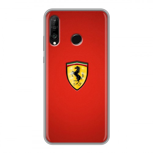 Дизайнерский силиконовый чехол для Huawei P30 Lite Ferrari