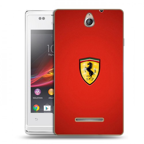 Дизайнерский пластиковый чехол для Sony Xperia E Ferrari