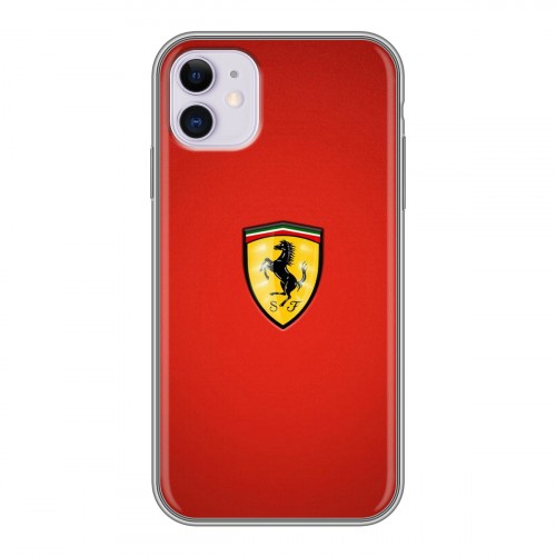 Дизайнерский силиконовый чехол для Iphone 11 Ferrari