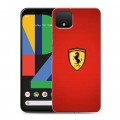 Дизайнерский пластиковый чехол для Google Pixel 4 Ferrari