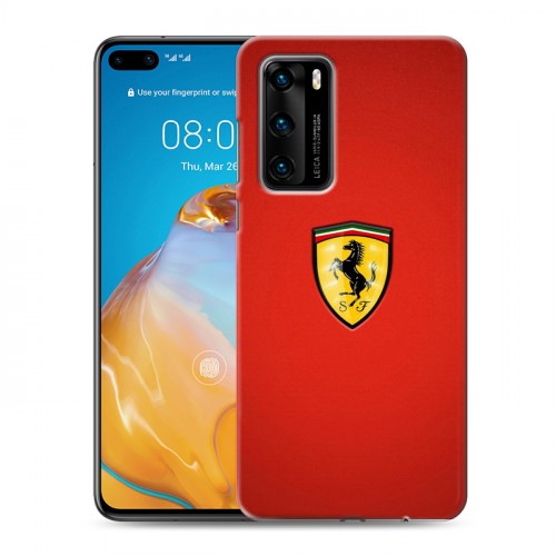 Дизайнерский пластиковый чехол для Huawei P40 Ferrari