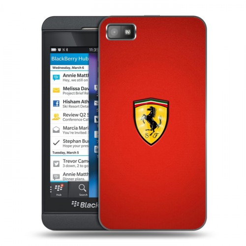 Дизайнерский пластиковый чехол для BlackBerry Z10 Ferrari