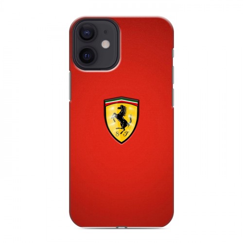 Дизайнерский пластиковый чехол для Iphone 12 Mini Ferrari