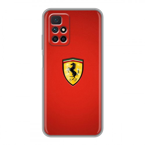 Дизайнерский пластиковый чехол для Xiaomi Redmi 10 Ferrari