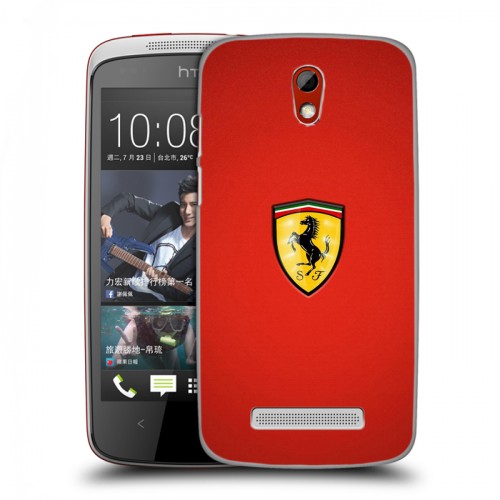 Дизайнерский пластиковый чехол для HTC Desire 500 Ferrari