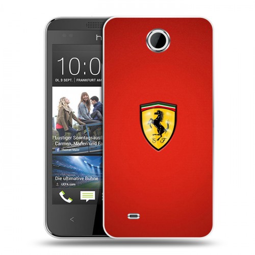 Дизайнерский пластиковый чехол для HTC Desire 300 Ferrari