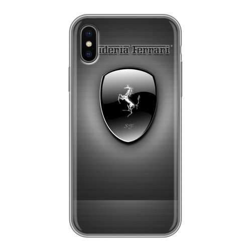 Дизайнерский силиконовый чехол для Iphone x10 Ferrari