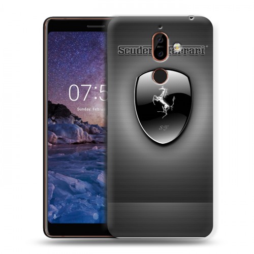 Дизайнерский пластиковый чехол для Nokia 7 Plus Ferrari