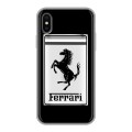 Дизайнерский силиконовый чехол для Iphone x10 Ferrari