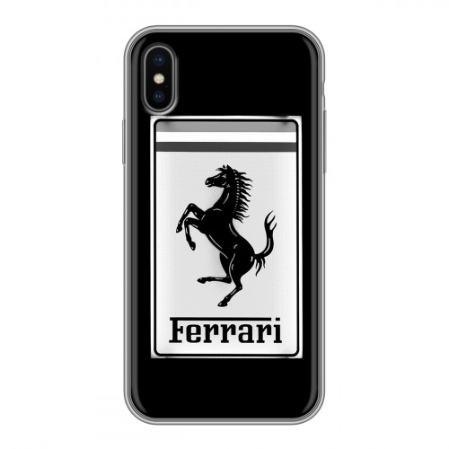 Дизайнерский силиконовый чехол для Iphone x10 Ferrari