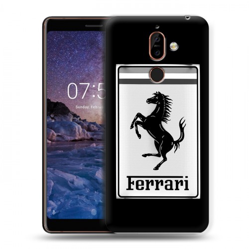 Дизайнерский пластиковый чехол для Nokia 7 Plus Ferrari